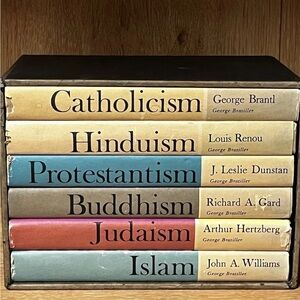 Set of Religious Books by George Braziller Catholicism, Hinduism, Protestantism